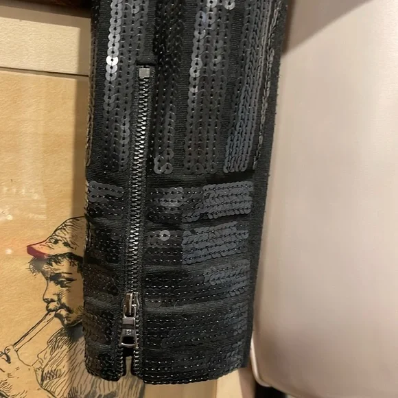 BCBG Sequin Moto jacket XXS - Picture 6 of 10